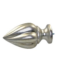 Modern Floret Antique Silver Finial by  Menagerie 