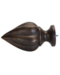 Modern Floret Bronze Black Finial by  Menagerie 