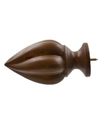 Modern Floret Faux Wood Finial by   