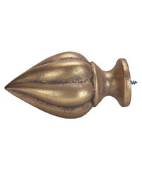 Modern Floret Gilded Gold Finial by  Menagerie 