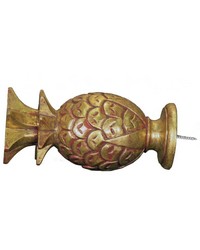 Pineapple Gilded Gold Finial by  Vervain Fabrics 
