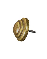 Rod End Cap Gilded Gold Finial by  Vervain Fabrics 