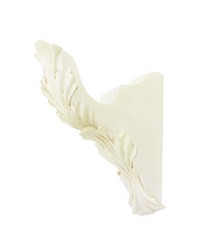 Scroll Leaf Bracket Aged White by   