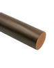Menagerie Smooth Curtain Rod 6ft  Black Walnut