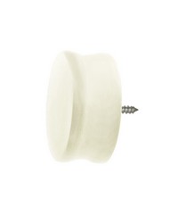 Stylized End Cap Aged White Finial by  Vervain Fabrics 