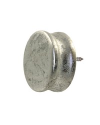 Stylized End Cap Antique Silver Finial by  Vervain Fabrics 