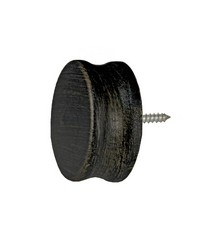 Stylized End Cap Bronze Black Finial by  Vervain Fabrics 