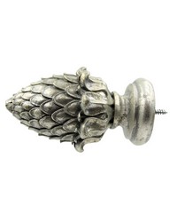 Urban Artichoke Antique Silver Finial by  Vervain Fabrics 