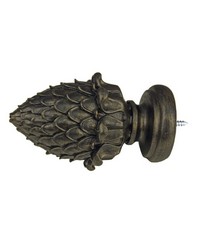 Urban Artichoke Bronze Black Finial by   