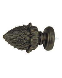 Urban Artichoke Bronze Black Finial by  Vervain Fabrics 