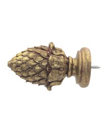 Urban Artichoke Gilded Gold Finial by  Vervain Fabrics 