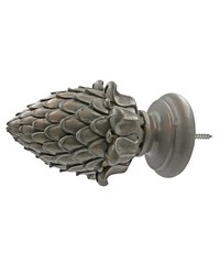 Urban Artichoke Grey Gold Finial by  Vervain Fabrics 