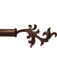 Dragon Leaf Finial by  Ona Drapery Hardware 