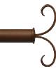 Ona Drapery Hardware Flair Finial Shown in Bronze