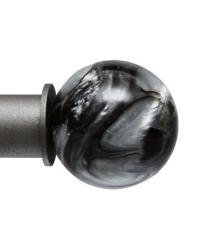 Black Quartz Finial for 1 Inch Rod by  Robert Allen 