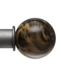 Black Tan Finial for 1 Inch Rod by   