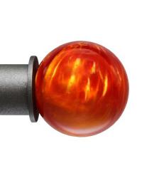 Fire Opal Finial for 1 Inch Rod by  Robert Allen 