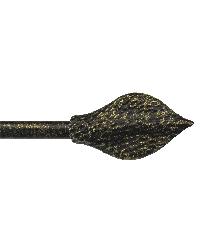 Hammered leaf Finial by  Ona Drapery Hardware 