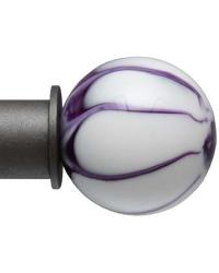 Violet Strikes Finial for 1 Inch Rod by  Robert Allen 