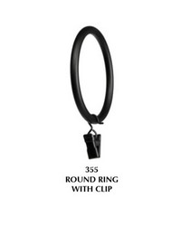 Round Ring with Clip for 3/4 Inch Rod by   