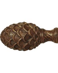 Scaled Egg Curtain Rod Finial 3 inch by   