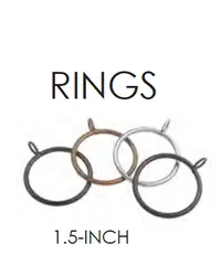 Wrought Iron Eyelet Curtain Rings for 1in Rod by   