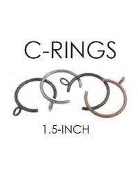 Wrought Iron Eyelet C-Rings for 1in Rod by   