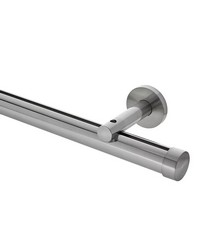 1 3/8in Diameter H-Rail Traverse System Single Rod Standard Projection  Polished Nickel by  Brewster Wallcovering 