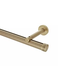 1 3/8in Diameter H-Rail Traverse System Single Rod Extended Projection  Antique Brass by  Brewster Wallcovering 