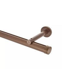 1 3/8in Diameter H-Rail Traverse System Single Rod Extended Projection  Brushed Bronze by   