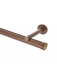 1 3/8in Diameter H-Rail Traverse System Single Rod Extended Projection  Brushed Bronze by  Brewster Wallcovering 