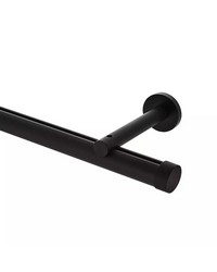 1 3/8in Diameter H-Rail Traverse System Single Rod Extended Projection  Matte Black by  Brewster Wallcovering 