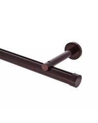 1 3/8in Diameter H-Rail Traverse System Single Rod Extended Projection  Oil Rubbed Bronze by   