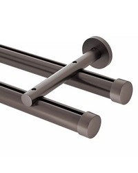 1 3/8in Diameter H-Rail Traverse System Double Rod   Iron Copper by  Brewster Wallcovering 