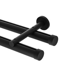 1 3/8in Diameter H-Rail Traverse System Double Rod   Matte Black by   