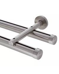 1 3/8in Diameter H-Rail Traverse System Double Rod   Polished Nickel by   