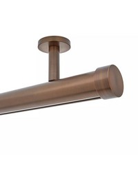 1 3/8in Diameter H-Rail Traverse System Single Rod Ceiling Mount  Brushed Bronze by  Brewster Wallcovering 