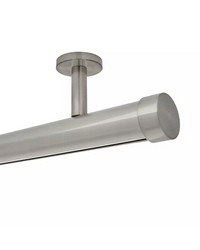 1 3/8in Diameter H-Rail Traverse System Single Rod Ceiling Mount  Polished Nickel by  Brewster Wallcovering 