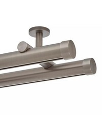 1 3/8in Diameter H-Rail Traverse System Double Rod Ceiling Mount  Antique Pewter by  Brewster Wallcovering 