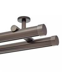 1 3/8in Diameter H-Rail Traverse System Double Rod Ceiling Mount  Iron Copper by  Brewster Wallcovering 