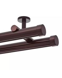 1 3/8in Diameter H-Rail Traverse System Double Rod Ceiling Mount  Oil Rubbed Bronze by   