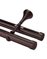 1 3/8in Diameter H-Rail Traverse System Mixed Double Rod Wall Mount  Oil Rubbed Bronze by  Brewster Wallcovering 