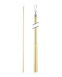Metal Baton 48in Steel Clip Satin Gold by   