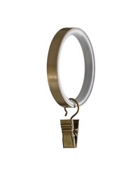 Metal Curtain Rings With Clip Antique Brass  FM201 AB by   