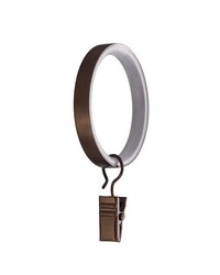 Metal Curtain Rings With Clip Brushed Bronze  FM201 BZ by   