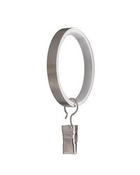 Metal Curtain Rings With Clip Brushed Nickel  FM201 BN by   