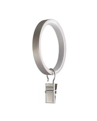 Metal Curtain Rings With Clip Satin Nickel  FM201 SN by  Europatex 