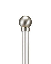 Ball Adjustable Curtain Rod Set 48-84 Stainless by   