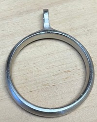 Brushed Nickel Rings 1 1/2in Diameter by  Ralph Lauren Wallpaper 