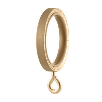 Vesta Flat Curtain Ring Brushed Brass European Elegance 206061-BB Brass  Curtain Rings with Eyelet 
